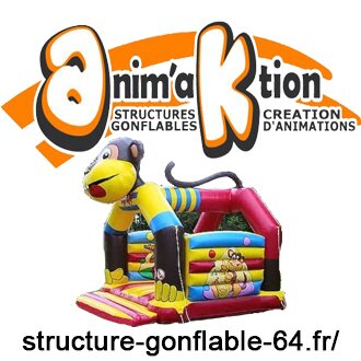 Anim’Aktion, location de structures gonflables, arcangues, partenaire école équestre écurie fantagaro